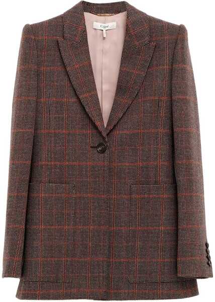 Sacouri office Chloe Plaid Wool Tailored Jacket BROWN Femei (BM 19435160) 1