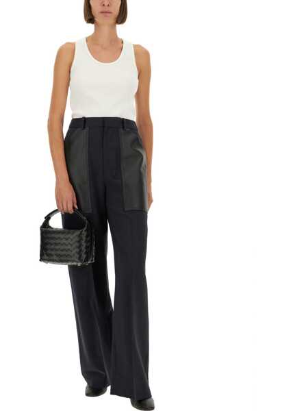 Pantaloni casual Bottega Veneta Wool And Cotton Pants BLUE Femei (BM 19435217) 2