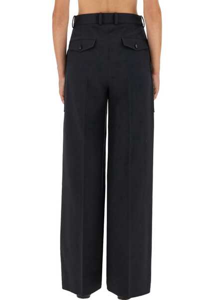 Pantaloni casual Bottega Veneta Wool And Cotton Pants BLUE Femei (BM 19435217) 3