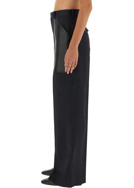 Pantaloni casual Bottega Veneta Wool And Cotton Pants BLUE Femei (BM 19435217) 4