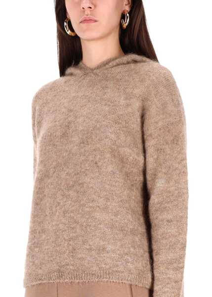 Pulovere casual Max Mara Hooded Shirt BEIGE Femei (BM 19435298) 4