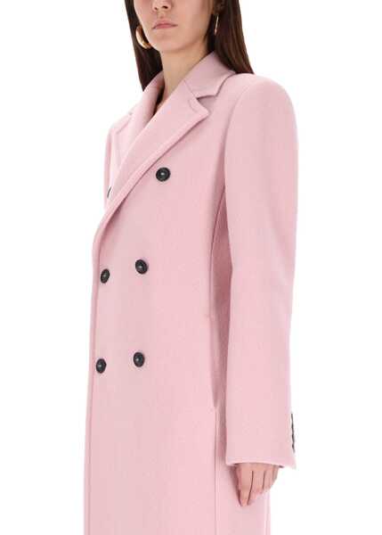 Paltoane SPORTMAX Double-Breasted Coat PINK Femei (BM 19435310) 4