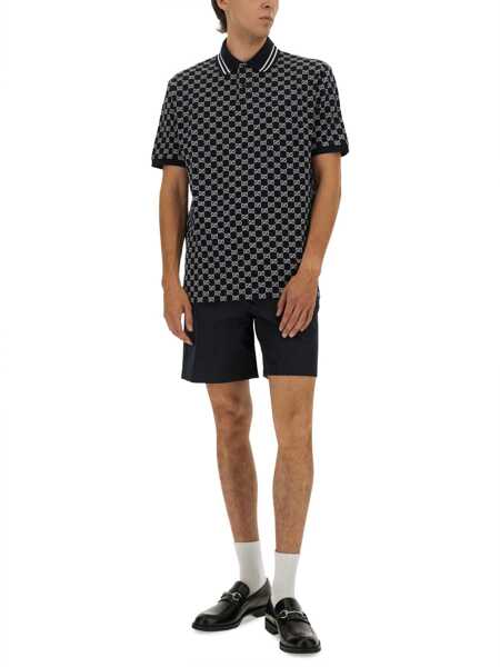 Tricouri Polo Gucci Polo Gg Jacquard BLUE Barbati (BM 19435376) 2