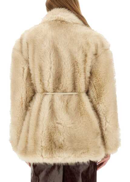 Trenciuri SPORTMAX Rosaria Jacket In Ecofur BEIGE Femei (BM 19435391) 3
