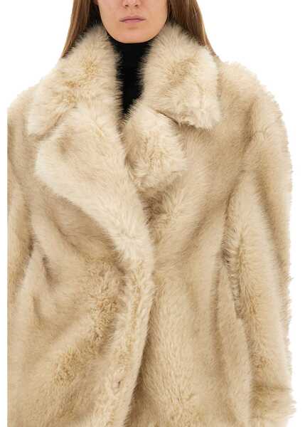 Trenciuri SPORTMAX Rosaria Jacket In Ecofur BEIGE Femei (BM 19435391) 4