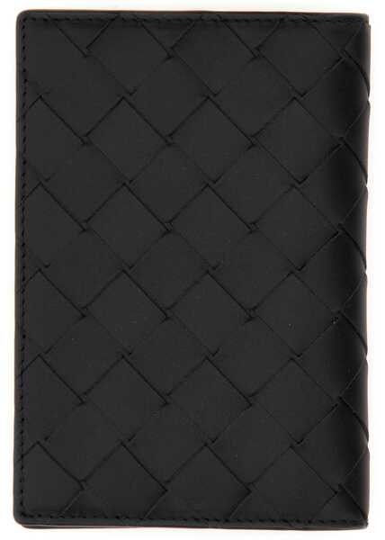 Portofele Bottega Veneta Leather Passport Holder BLACK Barbati (BM 19435481) 2