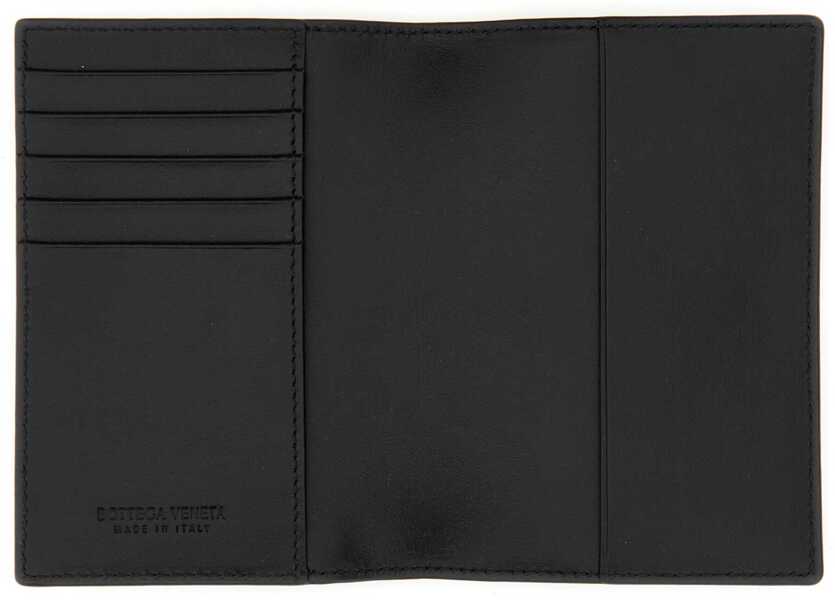 Portofele Bottega Veneta Leather Passport Holder BLACK Barbati (BM 19435481) 3