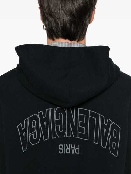 Bluze de trening Balenciaga Flipped Zippered Sweatshirt BLACK Femei (BM 19435499) 5