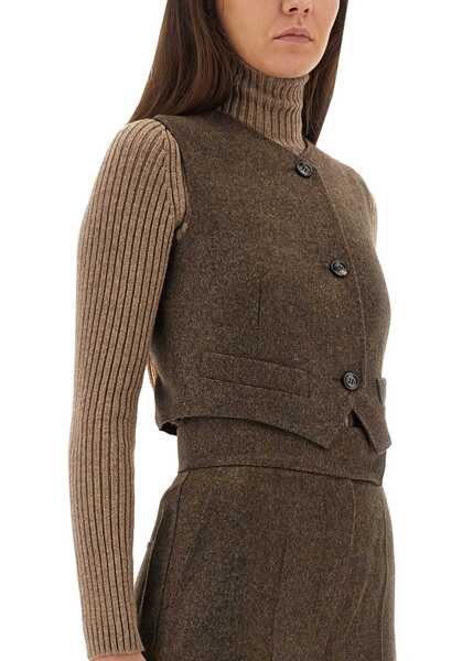 Veste casual Max Mara Bikini1234 Vest BROWN Femei (BM 19435511) 4
