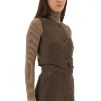 Veste Dama - Veste casual Max Mara Bikini1234 Vest BROWN Femei (BM 19435511) - B-mall.ro