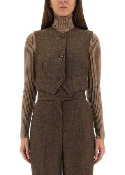 Veste casual Max Mara Bikini1234 Vest BROWN Femei (BM 19435511) 1