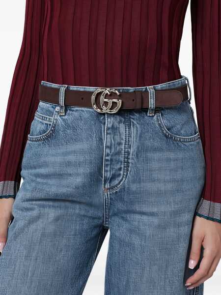 Curele Gucci Gg Marmont Belt BROWN Femei (BM 19435529) 3