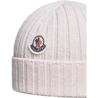 Caciuli pentru Baieti - Caciuli Moncler Logo Beanie Hat PINK Baieti (BM 19435565) - B-mall.ro