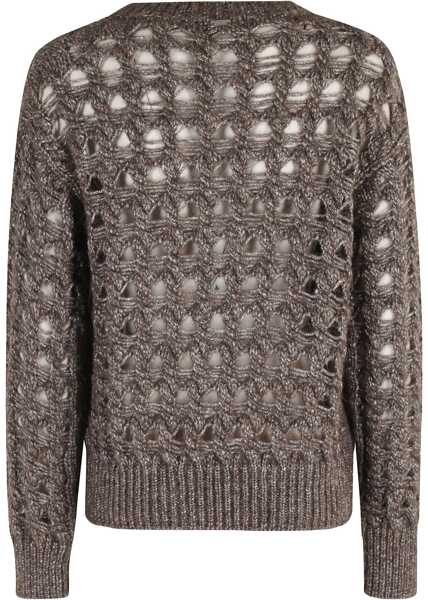 Pulovere casual Herno Perforated Mesh BROWN Femei (BM 19435568) 2