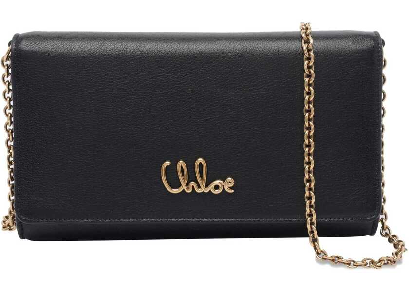 Portofele Chloe Chlo Iconic Flap And Chain Wallet BLACK Femei (BM 19435610) 1