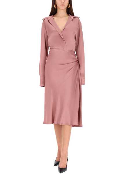 Fuste casual Dries Van Noten Draped Midi Skirt PINK Femei (BM 19435619) 2