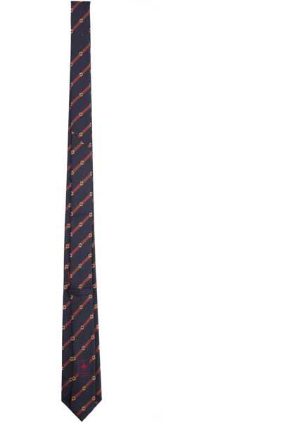 Cravate Gucci Gg Jacquard Tie And Stirrup BLUE Barbati (BM 19435628) 2