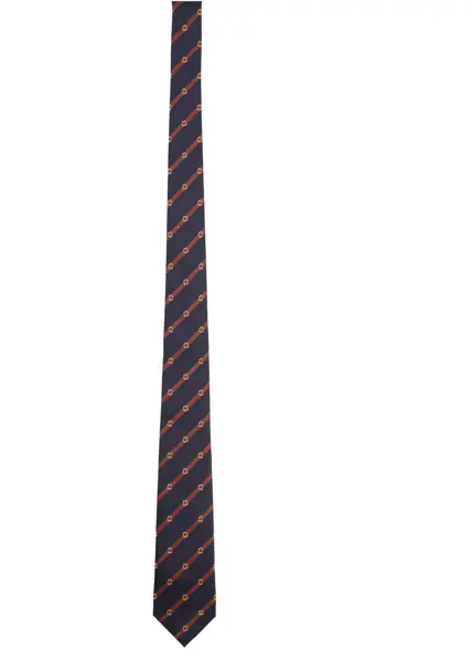 Cravate Gucci Gg Jacquard Tie And Stirrup BLUE Barbati (BM 19435628) 1