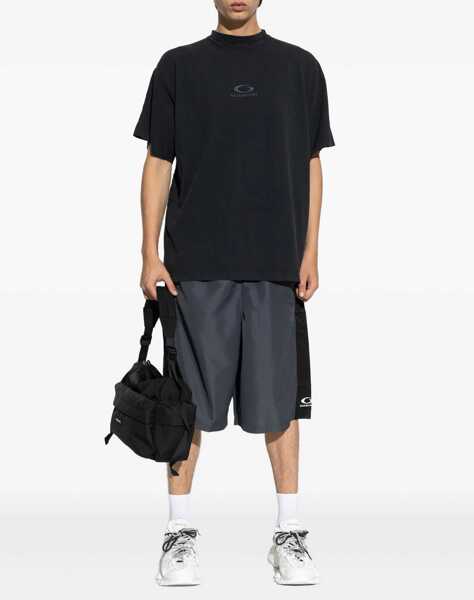 Tricouri Balenciaga Loop Sports Icon T-Shirt With Logo BLACK Barbati (BM 19435643) 2