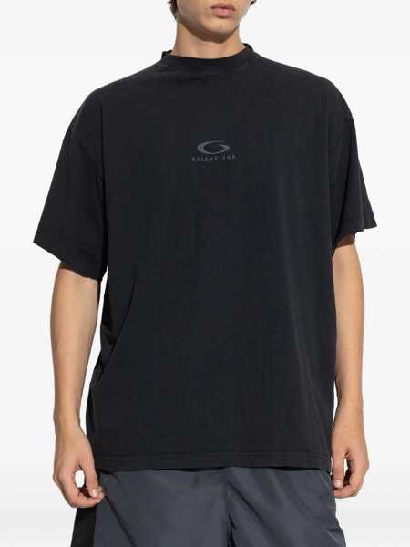 Tricouri Balenciaga Loop Sports Icon T-Shirt With Logo BLACK Barbati (BM 19435643) 3