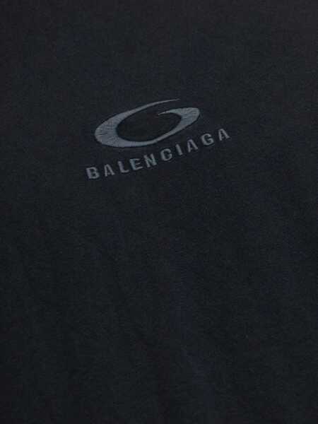 Tricouri Balenciaga Loop Sports Icon T-Shirt With Logo BLACK Barbati (BM 19435643) 5