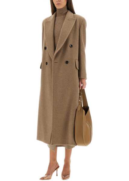Paltoane Max Mara Harmony12 Double-Breasted Coat BROWN Femei (BM 19435655) 2
