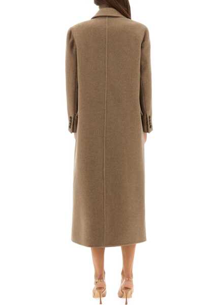 Paltoane Max Mara Harmony12 Double-Breasted Coat BROWN Femei (BM 19435655) 3