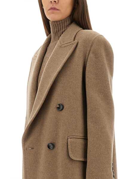 Paltoane Max Mara Harmony12 Double-Breasted Coat BROWN Femei (BM 19435655) 4