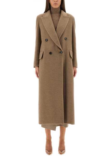 Paltoane Max Mara Harmony12 Double-Breasted Coat BROWN Femei (BM 19435655) 1
