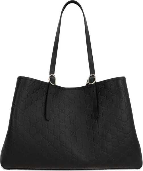 Genti de mana Gucci Large Gg Emblem Shopping Bag BLACK Femei (BM 19435664) 2