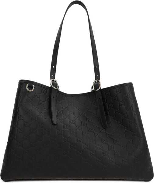 Genti de mana Gucci Large Gg Emblem Shopping Bag BLACK Femei (BM 19435664) 3