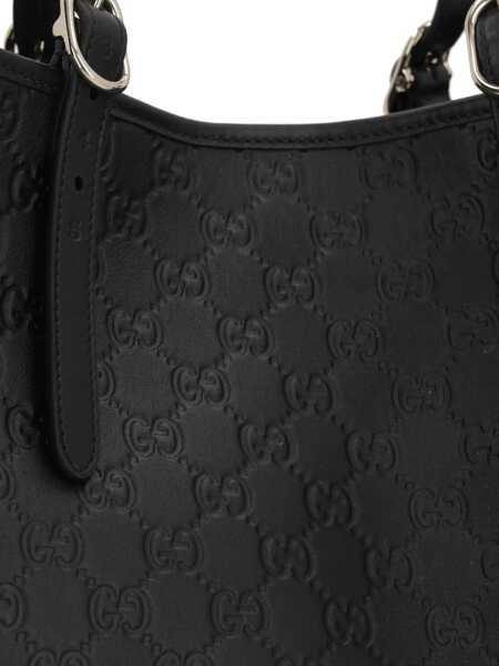 Genti de mana Gucci Large Gg Emblem Shopping Bag BLACK Femei (BM 19435664) 4