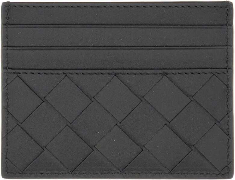 Portofele Bottega Veneta Woven Credit Card Holder BLACK Barbati (BM 19435667) 2