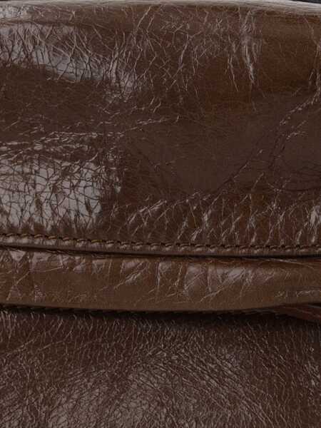 Genti de umar UMA WANG Leather Shoulder Bag BROWN Femei (BM 19435679) 4