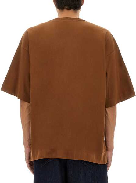 Tricouri Dries Van Noten Cotton T-Shirt BROWN Barbati (BM 19435712) 3