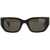 Bottega Veneta Square "Braided" Sunglasses BLACK