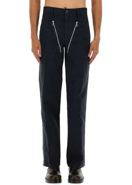 Pantaloni casual Dries Van Noten Double Zipper Pants BLUE Barbati (BM 19435739) 1