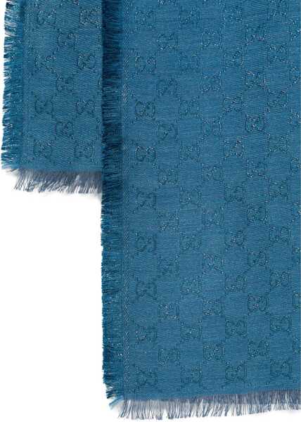Esarfe Gucci Wool And Cotton Shawl BLUE Femei (BM 19435766) 2