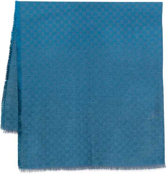 Esarfe Gucci Wool And Cotton Shawl BLUE Femei (BM 19435766) 1