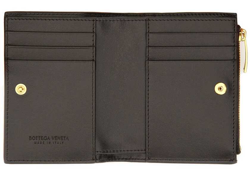 Portofele Bottega Veneta Bi-Fold Braided Wallet BROWN Femei (BM 19435826) 2