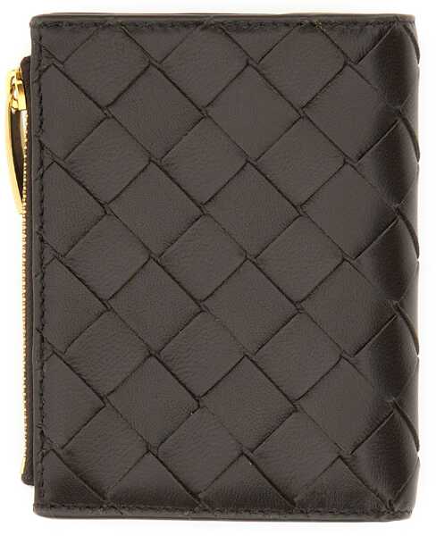 Portofele Bottega Veneta Bi-Fold Braided Wallet BROWN Femei (BM 19435826) 3