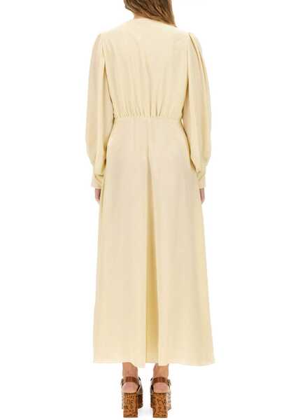 Rochii casual Chloe Ruched Silk Dress YELLOW Femei (BM 19435847) 3