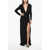 DSQUARED2 Long-Sleeved Maxi Dress Embellished With Rhinestones Black