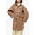 Sacai Double-Breasted Wool Coat With Maxi Sleeves Beige