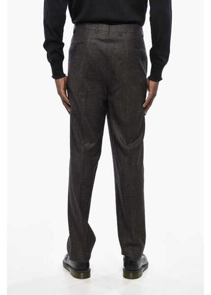 Pantaloni casual CORNELIANI Virgin Wool Houndstooth Pants Brown Barbati (BM 19436345) 4