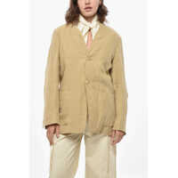 Sacouri Linen Blazer With Patch Pockets Femei