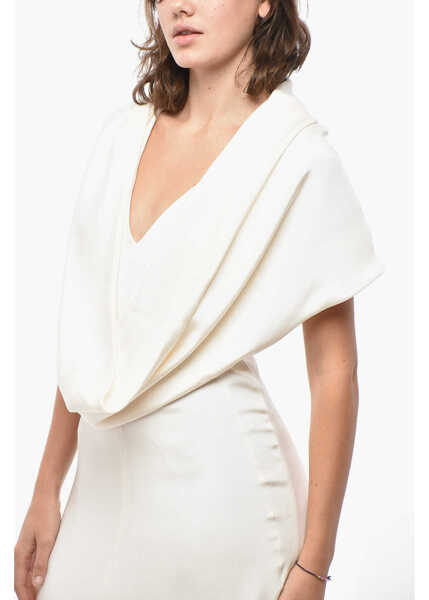 Rochii lungi Max Mara Silk Satin Dindi Mermaid Dress With Matching Stole White Femei (BM 19436360) 3