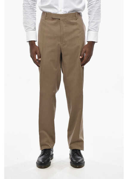 Pantaloni eleganti CORNELIANI Cc Collection Gabardine Cotton Pants Green Barbati (BM 19436363) 1