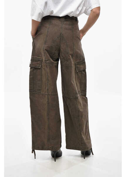 Pantaloni casual Kenzo Tie Dye Effect Cargo Pants Brown Femei (BM 19436366) 2