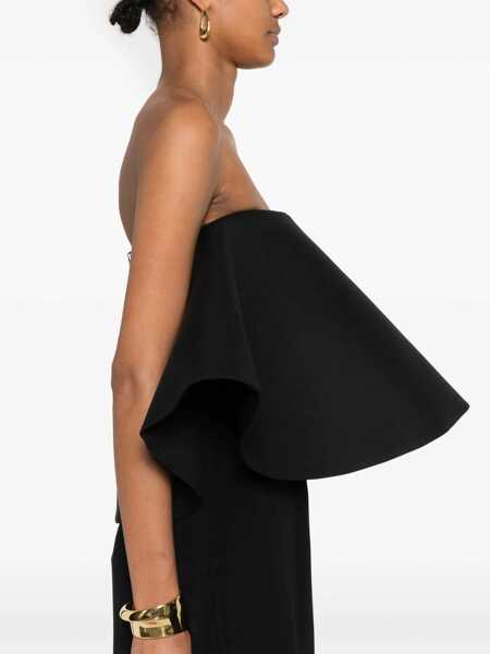 Rochii lungi JACQUEMUS Chiffon Vela Dress With Maxi Flounce Black Femei (BM 19436372) 5